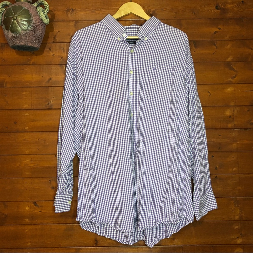 Nautica button up shirt Neck 19, 34-35 Classic Fit